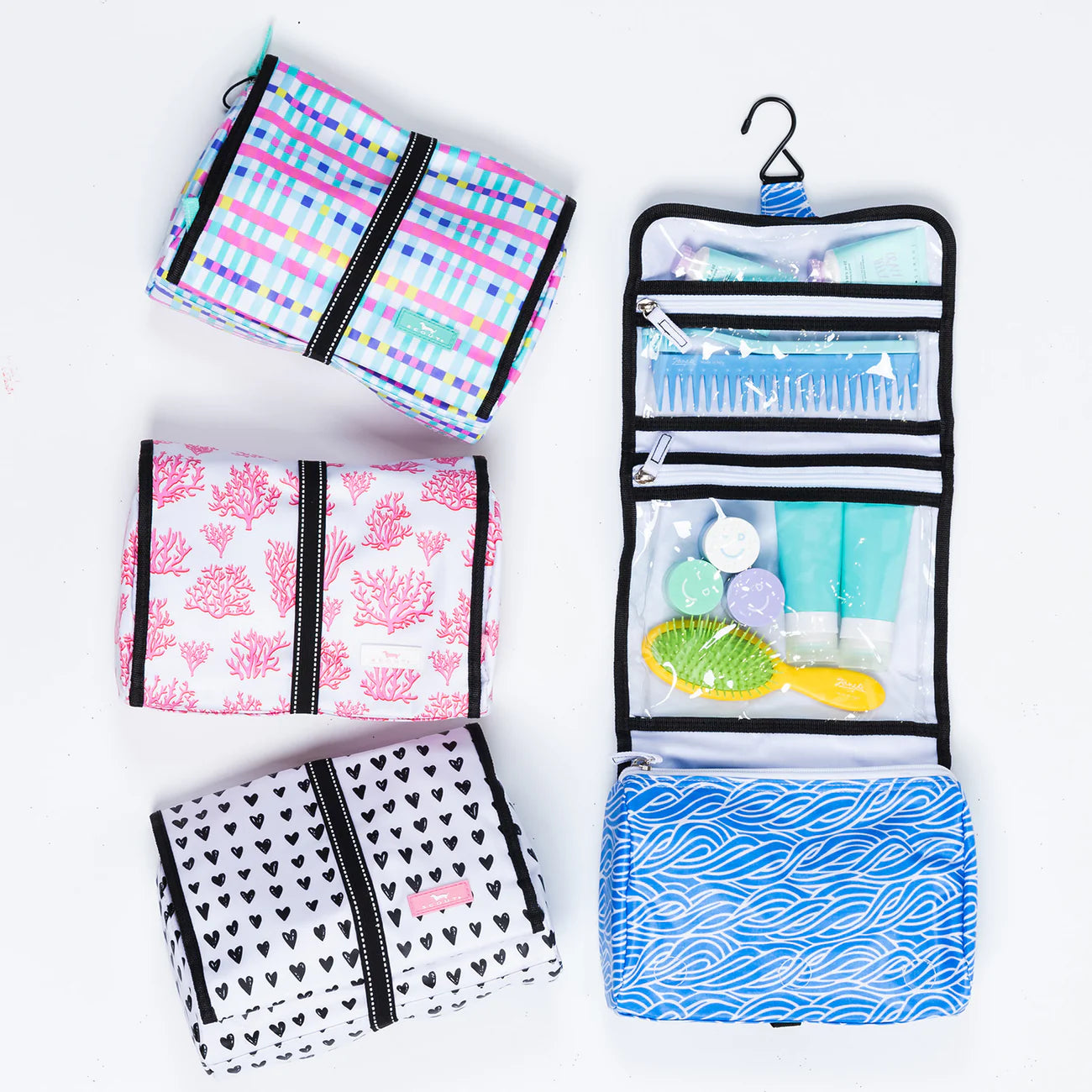 Pop Heart Beauty Burrito Hanging Toiletry Bag by Scout