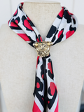 Sally Scarf Slide Gold bulldog