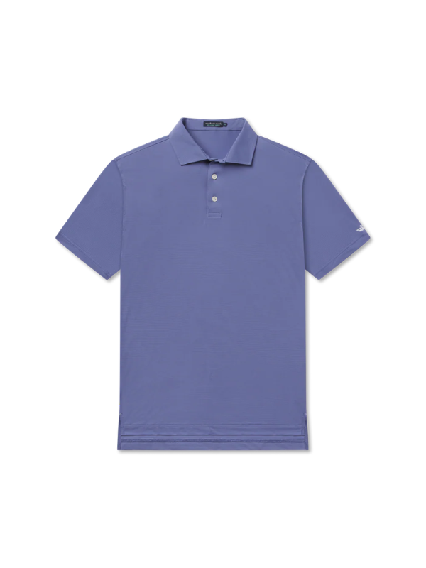 light purple striped polo by southern marsh Santa Clara performance golf shirt collared polo