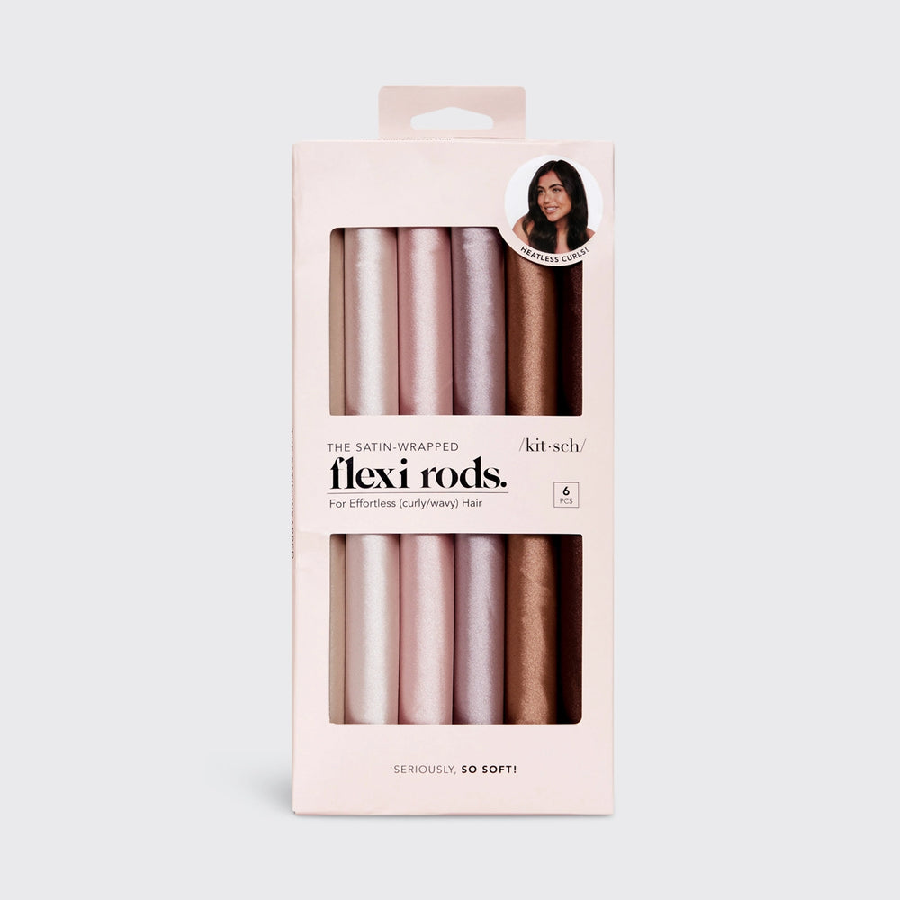 Satin Wrapped Flexi Rods For Effortless Curly/Wavy Hair by Kitsch