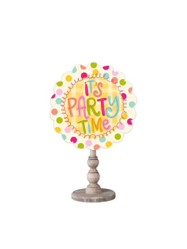 It's Party Time Polka Dot Topper