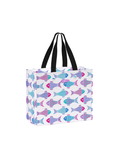 coloful fish print reuseable gift bag