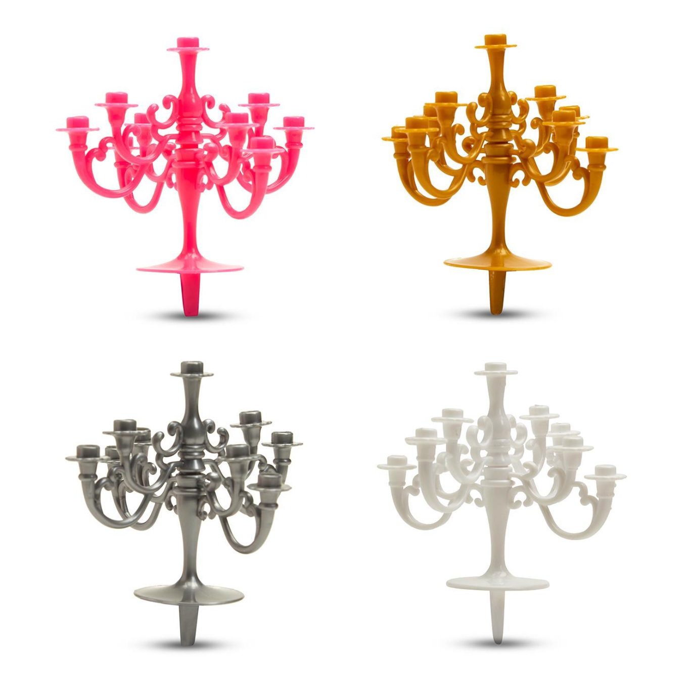 Candelabra Cake Topper With Candles
