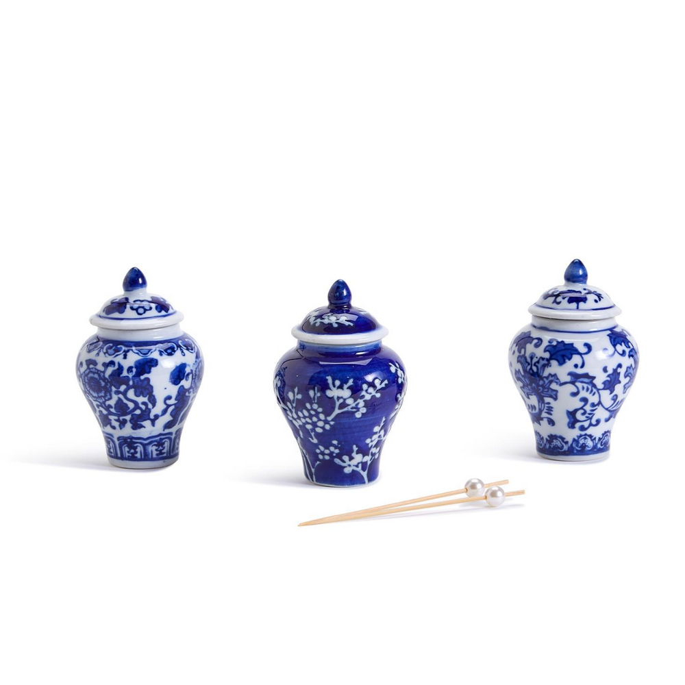 Mini Ginger Jar with 20 Bamboo Picks