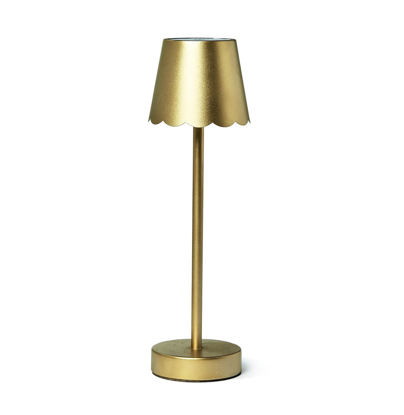 Cordless Table Lamp with Scalloped Edge