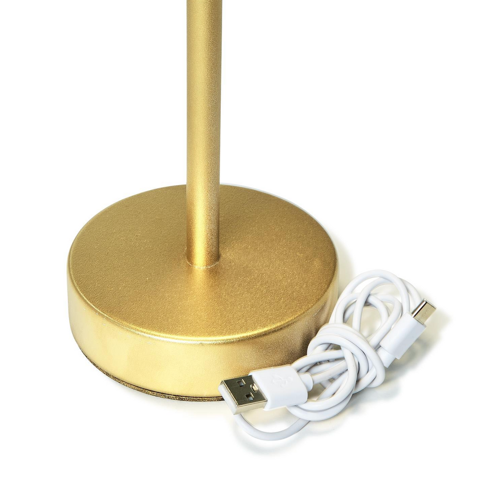 Cordless Table Lamp with Scalloped Edge