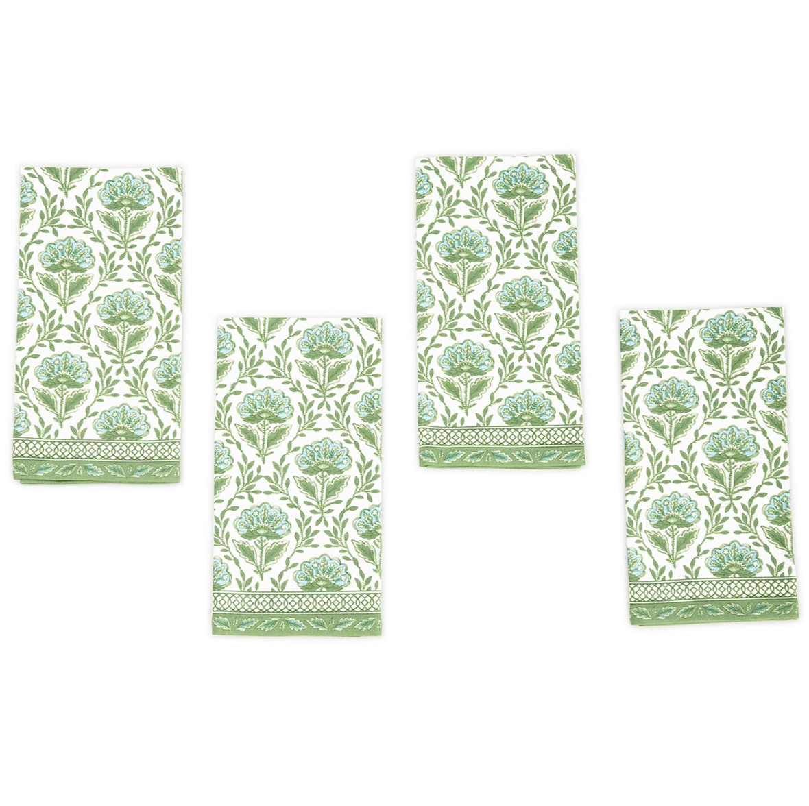 Green Patterned Countryside Cloth Napkins by Two’s Company