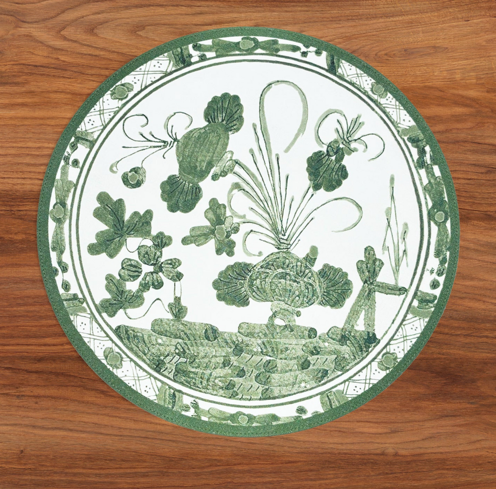 VIDA Faenza and Cheetah Reversible Round Placemats - Set of 4
