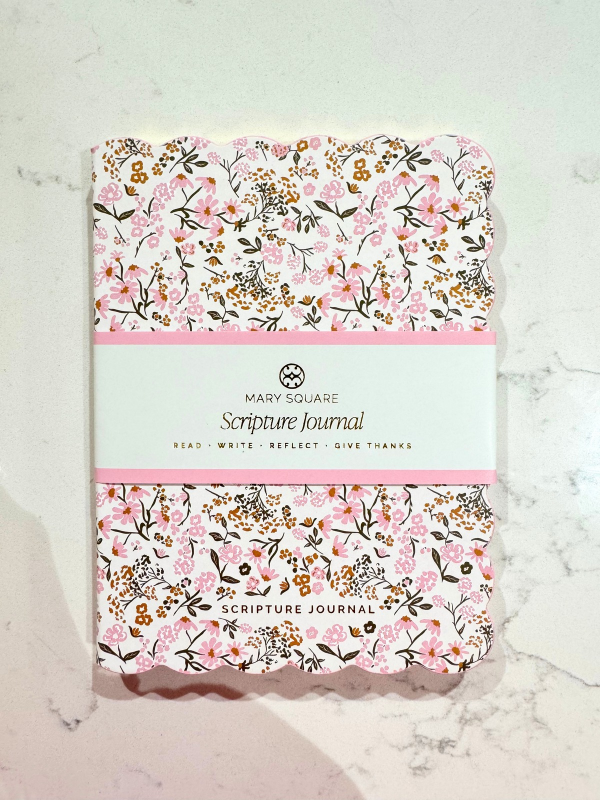 pink floral Scripture Journal- Petal Charm Pink