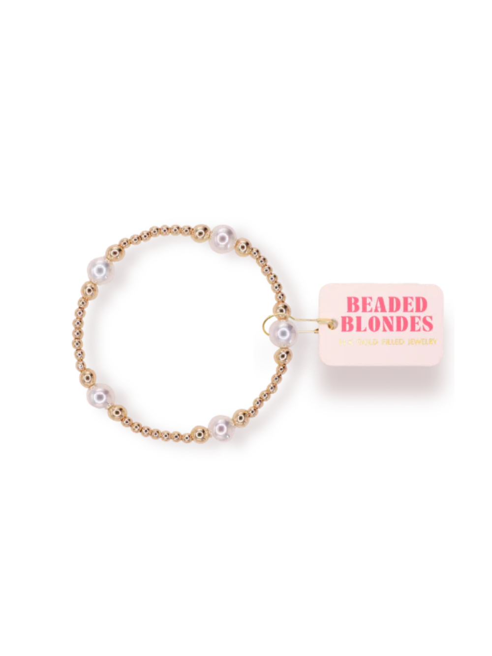 gold and pearl beaded bracelet 