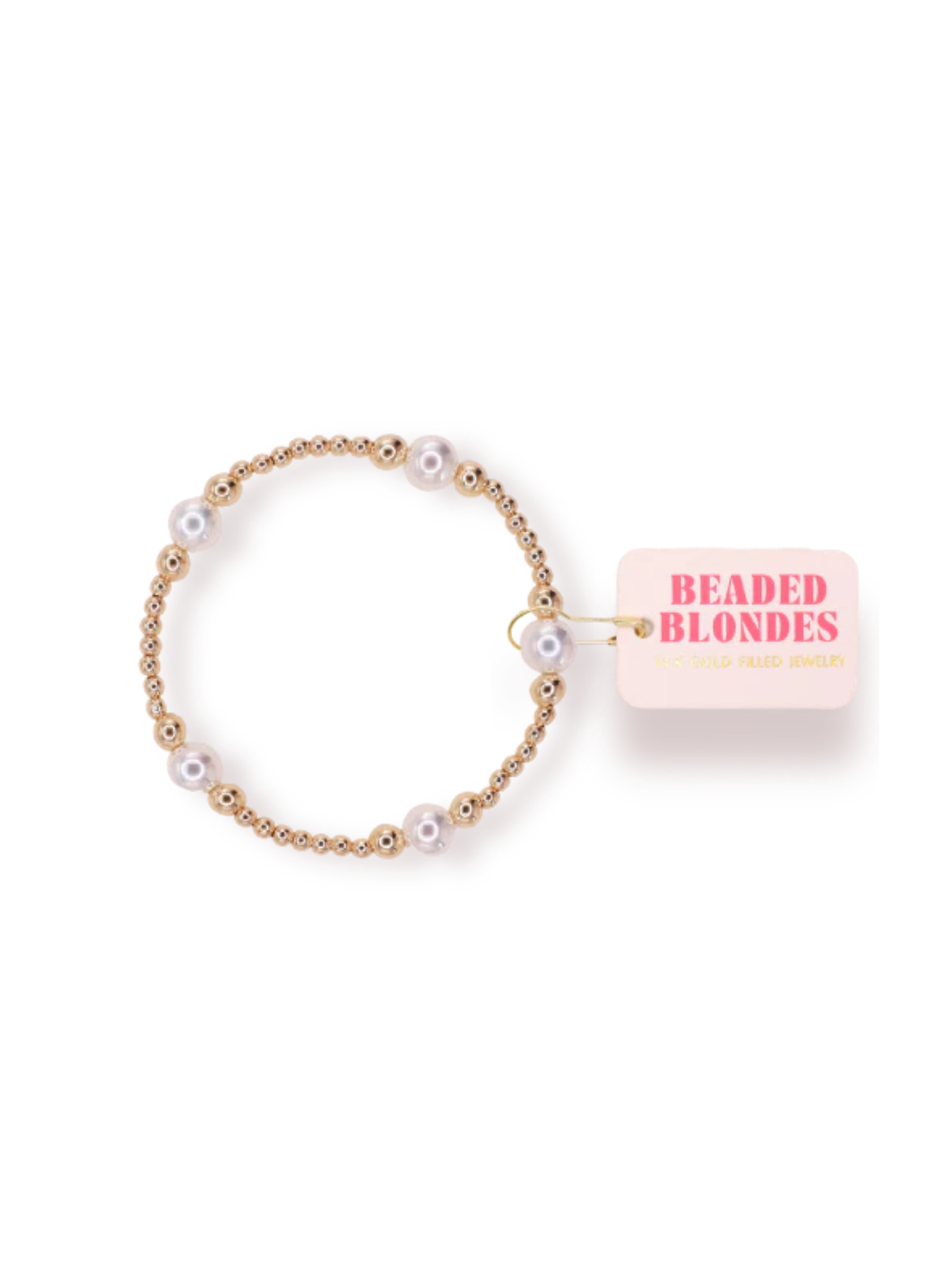 gold and pearl beaded bracelet 