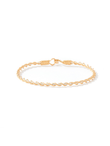 Silver and gold wire Serenity bracelet by Ronaldo, handcrafted with an elegant and timeless style.