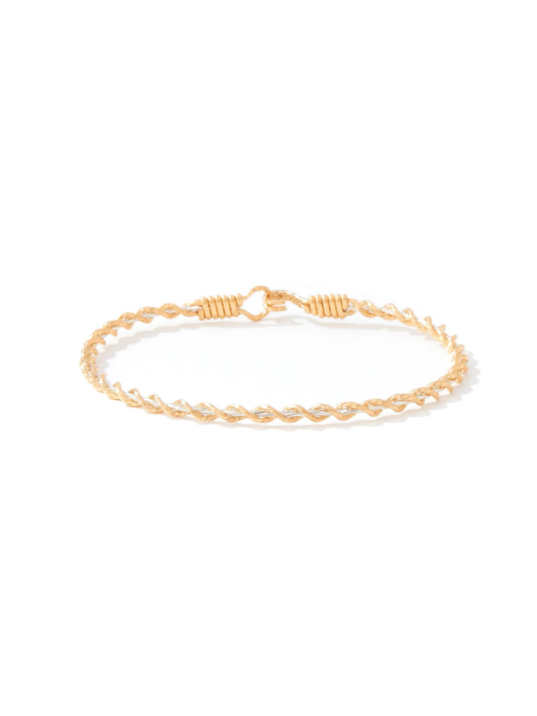 Silver and gold wire Serenity bracelet by Ronaldo, handcrafted with an elegant and timeless style.