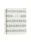 blue lined floral printed sermon notes journal 