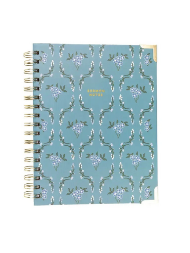 blue trellis sermon notes journal 