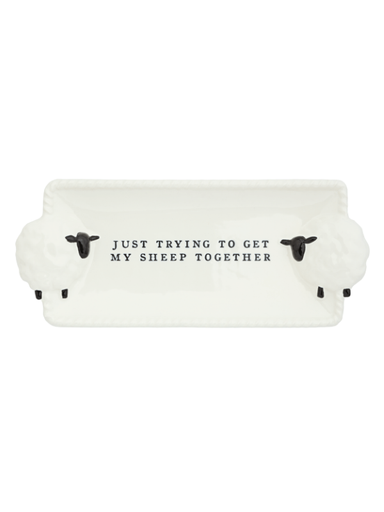 Just trying to get my sheep together decorative trinket tidbit tray plate catch all everything