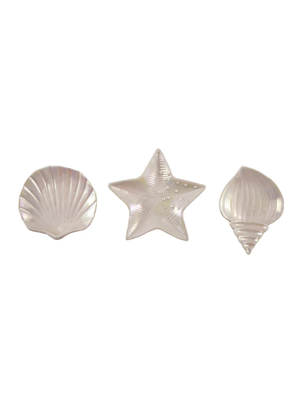 Shell & Starfish Shaped Dish With Iridescent Finish 3 styles