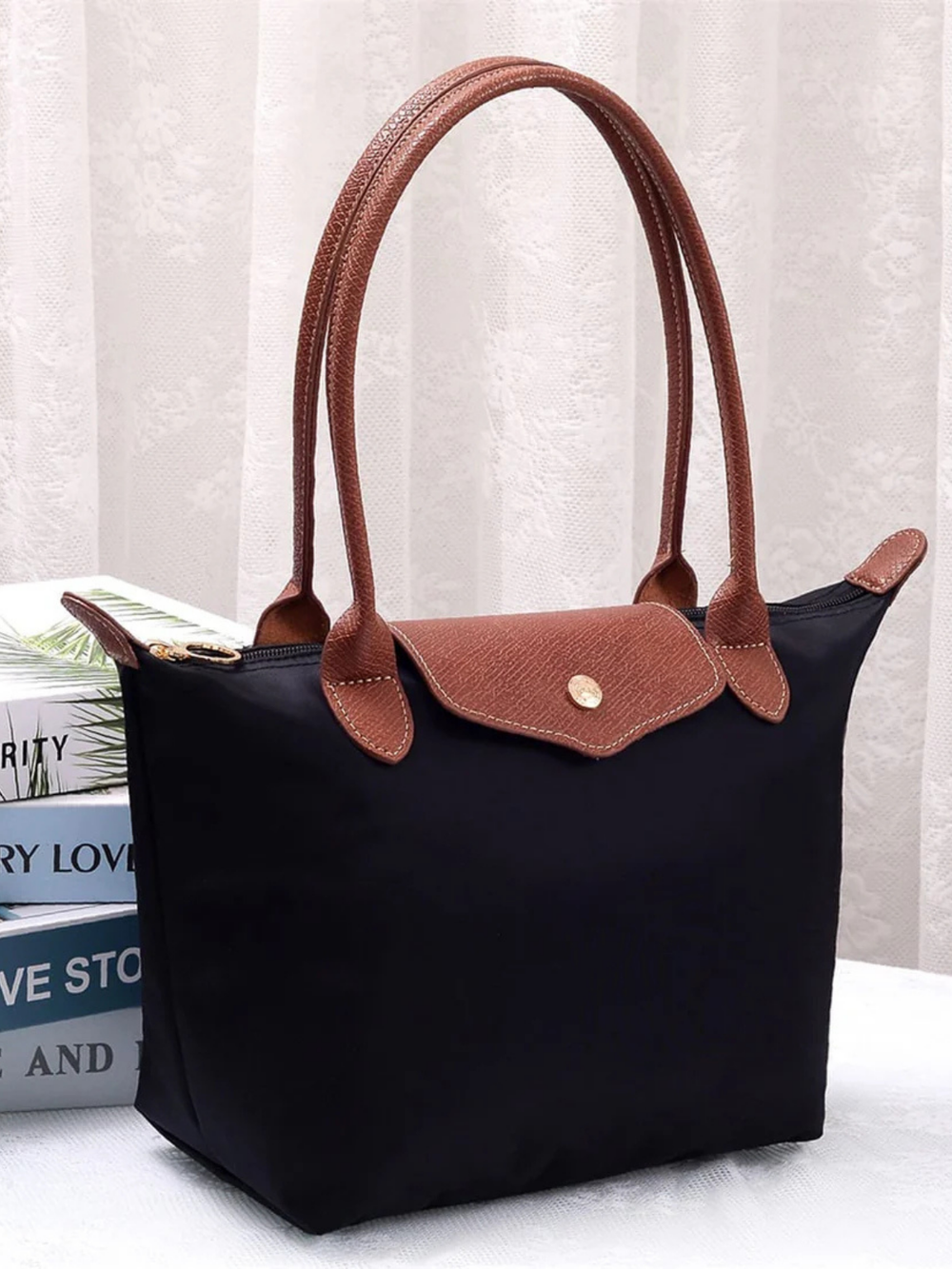 black Shiloh 13 inch Nylon Tote Bag 