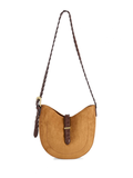 The adjustable cross-body strap features a woven detail for an extra pop of texture, while the magnetic snap closure keeps your essentials secure and easy to access.