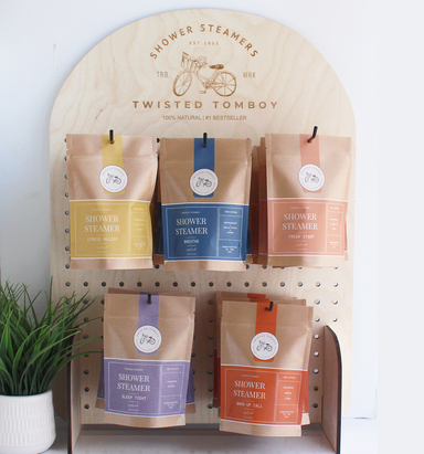 Assortment of shower steamers with different scents 