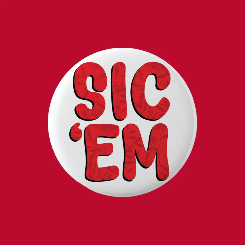 Sic 'Em Button university of georgia uga bulldogs gameday football pin 