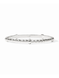 Silver bangle on a white background
