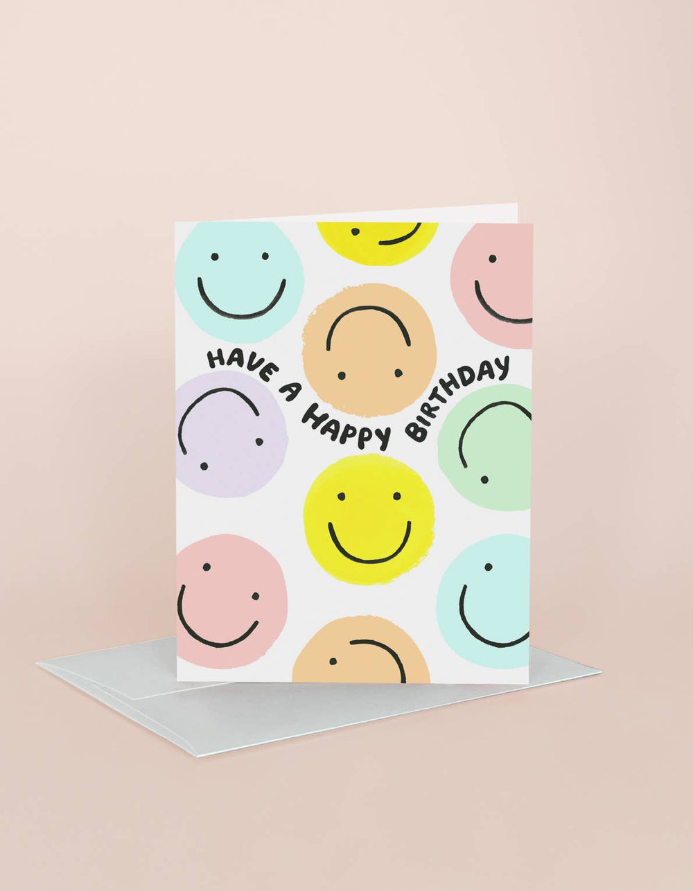 paper smiley face card