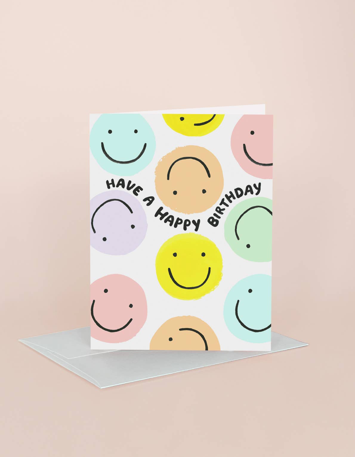 paper smiley face card