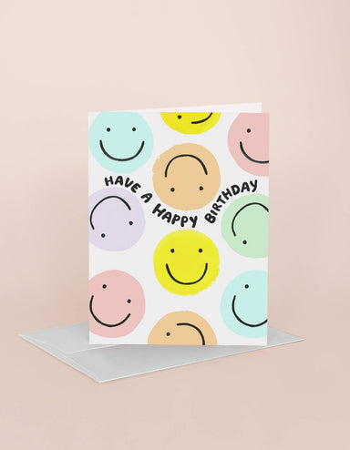 paper smiley face card