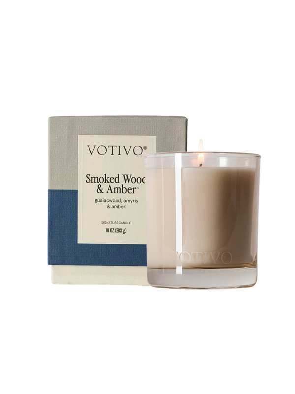 Smoked Wood & Amber Signature Candle votivo