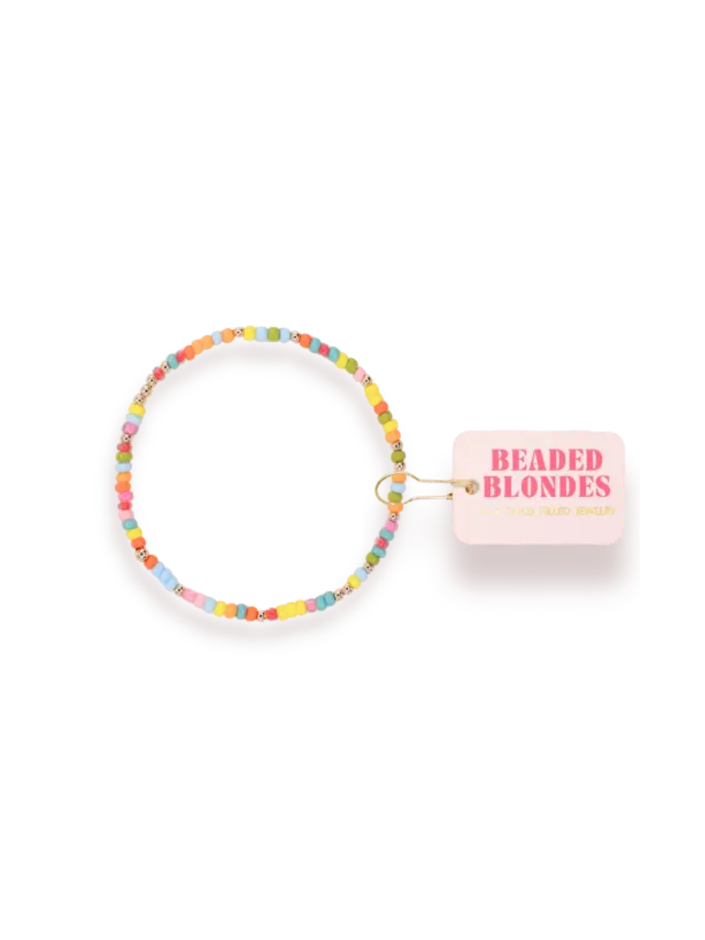 rainbow color beaded bracelet