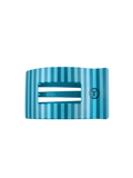 blue and teal stripped medium rectangle flat clip 