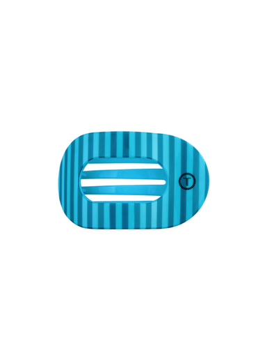 blue striped round clip