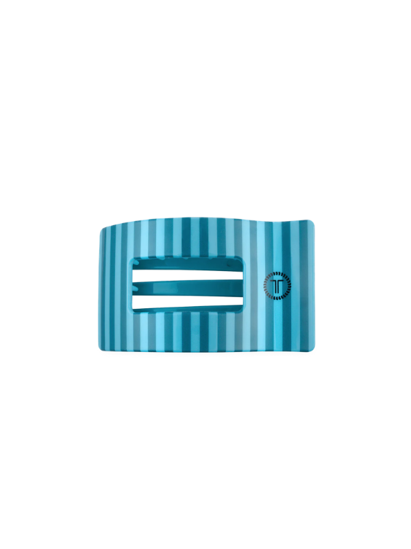 blue and teal stripped small flat clip 