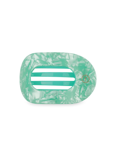 Spring Splash Green Marbled Medium Flat Round Clip by Teleties