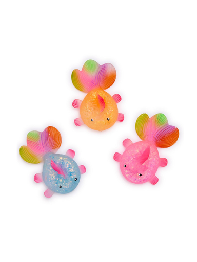 guppy Squishy Glitter Rainbow Fish Toy
