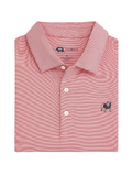 Standing Bulldog Hairline Stripe in Red Polo 