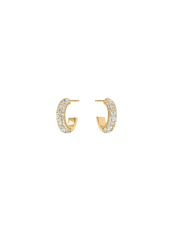crystal studded small hoop 