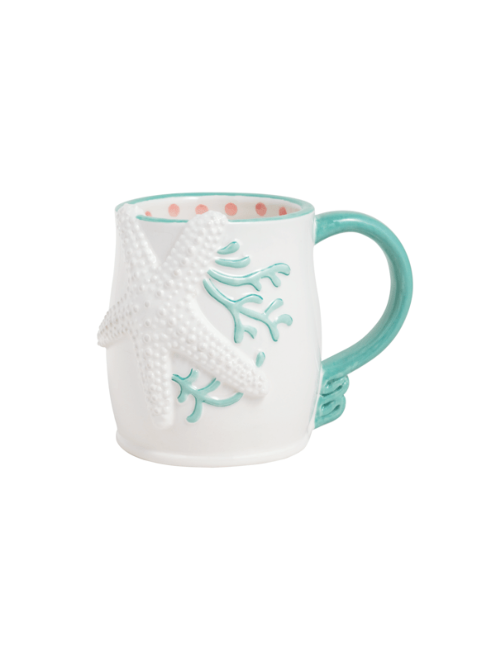 Ceramic Starfish with blue coral Icon Mug by Mudpie