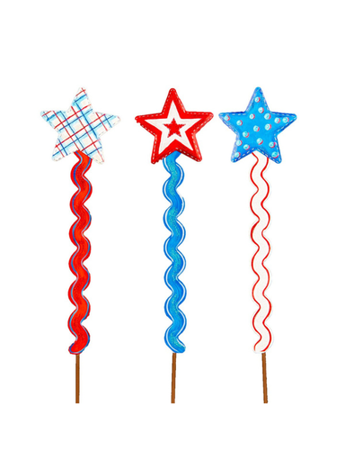 Stars & Ric Rac Streamer Stakes/Hangers