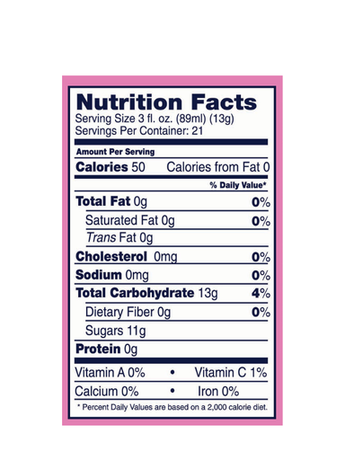 Strawberry Daiquiri in a Bag nutrition facts