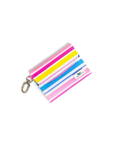 pink and blue Stripe a Pose Street Cred Card Holder By Scout