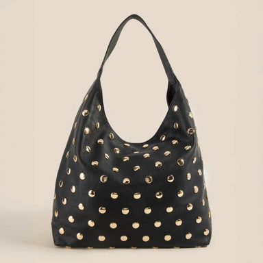 Studded Black Leather Handbag shoulder bag