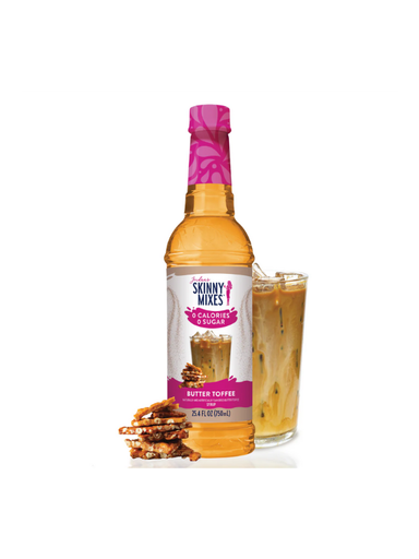 Sugar Free Butter Toffee Skinny Syrup coffee