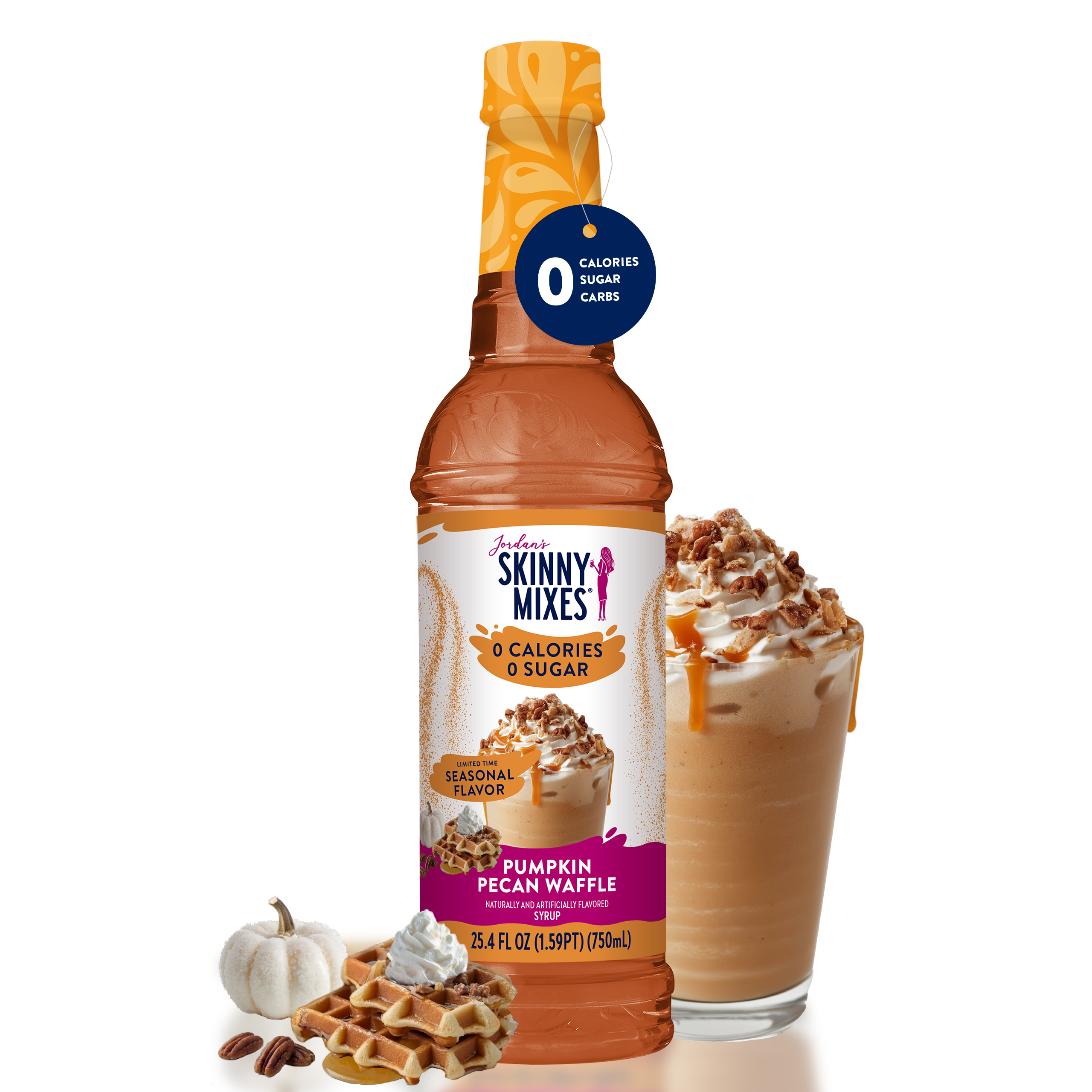 skinny Sugar Free Pumpkin Pecan Waffle Syrup