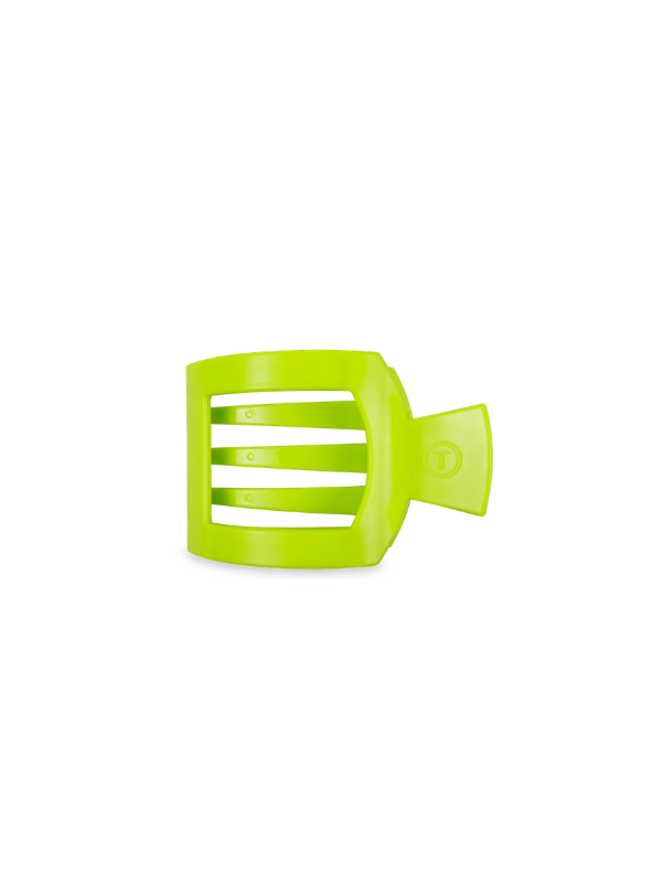 neon green Summer Brights Small Flat Square Hair Clip