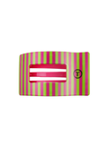 pink and green Medium Flat Rectangle Hair Clip