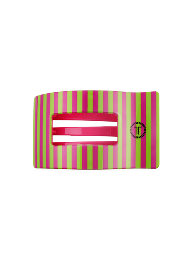 pink and green Medium Flat Rectangle Hair Clip
