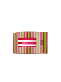 green and pink Small Flat Rectangle Hair Clip
