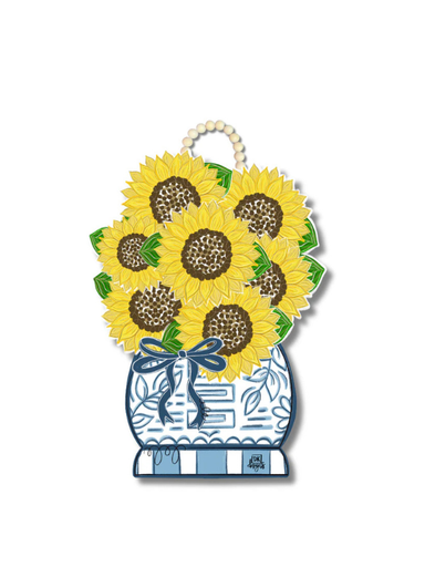Sunflower Flower Pot Door Hanger 